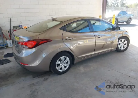 2016 Hyundai Elantra Se из США, поврежденный, VIN 5NPDH4AE4GH718465